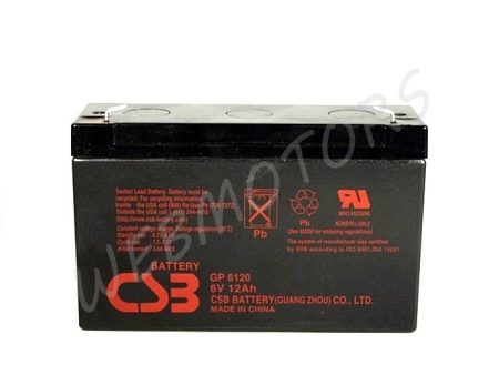 BATTERY 6V 12AH JELLY 152X50X94