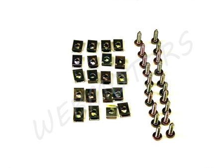 SCREW + NUT M5X15 /20 PC/