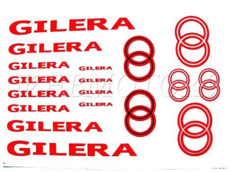 DECAL SET GILERA /RED-SILVER/