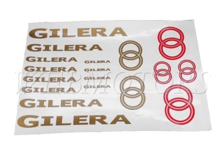 DECAL SET GILERA /GOLD-RED/