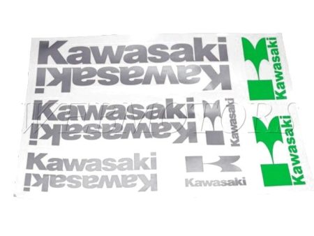 DECAL SET KAWASAKI /SILVER/