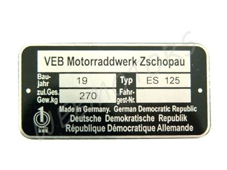 MZ ES 125 TÍPUSTÁBLA /ES125/