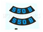 DECAL FOR SIDE COVER/BLUE/ PAIR
