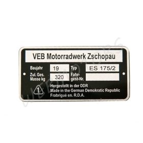 MZ ES 175/2 TÍPUSTÁBLA /ES175/2/