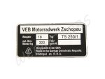 NAMEPLATE /TS250/1/