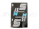 DECAL FOR SIDE COVER/BLUE/ PAIR S51N