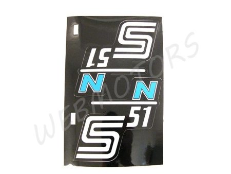 DECAL FOR SIDE COVER/BLUE/ PAIR S51N