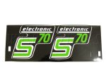 DECAL FOR SIDE COVER/GREEN/ PAIR ELEKTRONIK