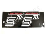 DECAL FOR SIDE COVER/RED/ PAIR ELEKTRONIK