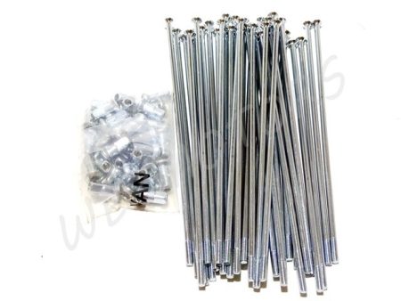 SPOKE+NIPPLE 19" SET SMALL DRUM .3,5x165 MM