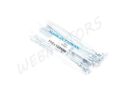 SPOKE+NIPPLE SET 128MM