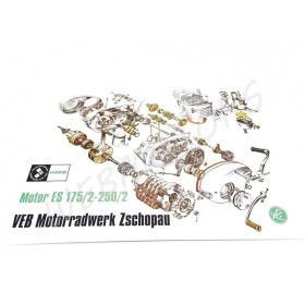 MZ ES 250/2 SZERELÉSI ÁBRA ES175/2 250/2