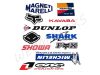 DECAL SET DUNLOP, KAYABA,MICHELIN