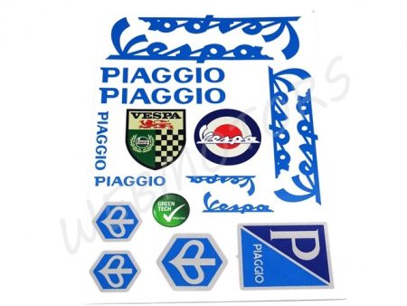 DECAL SET VESPA /BLUE/
