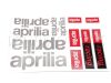 DECAL SET APRILIA /SILVER/