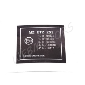 MZ ETZ 251 MATRICA VÁZRA