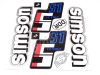 DECAL SET S51 12V /WHITE-SILVER-BLUE/