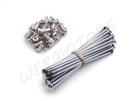 SPOKE+NIPPLE 121MM SET CHROM