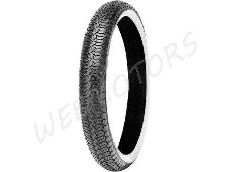 MITAS 2 1/4-16 /2,25-16/ B8 TT 38J  fehér oldalfalú moped gumi