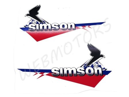 SIMSON S53 MATRICA BENZINTANKRA /PÁR/ KÉK-PIROS