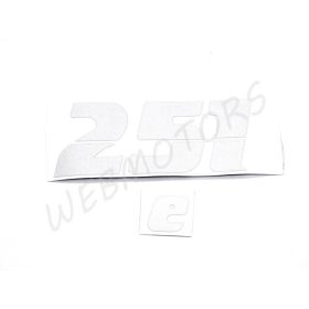   MZ ETZ 251 MATRICA SZERSZÁMDOBOZRA "251"+"e" SZÜRKE