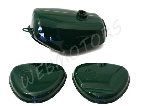 SIMSON ENDURO BENZINTANK SZETT /SÖTÉT ZÖLD/