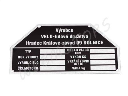 VELOREX 562 TÍPUSTÁBLA /VELOREX/